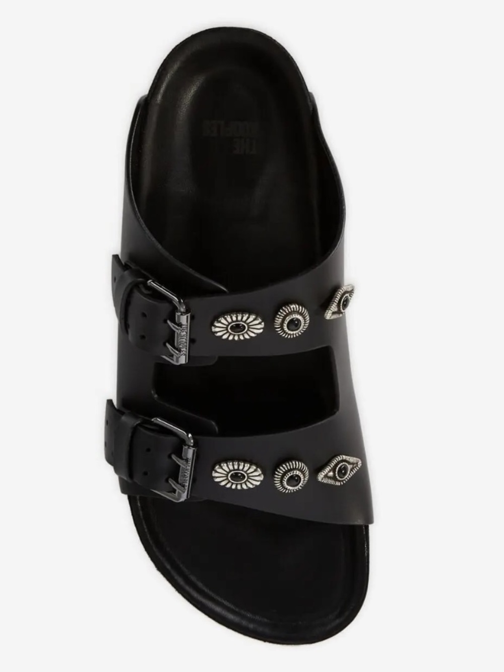 NIB | The Kooples | Women's Leather Studded Buckled Slide Sandals